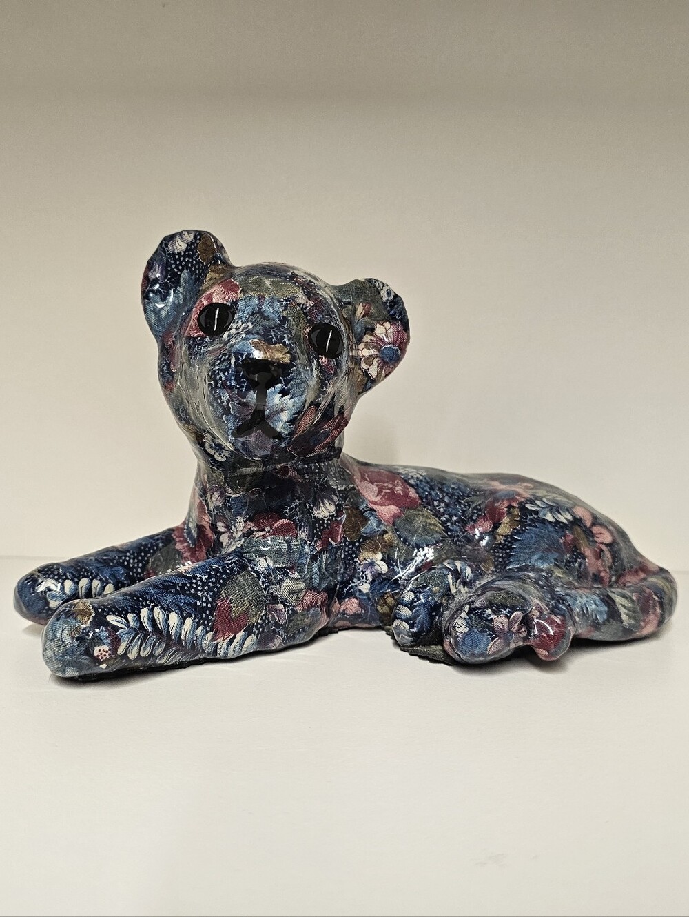 Rare Vintage Lion Cub Floral Decoupage Pattern